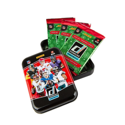 2025 Panini Donruss Football Trading Card Holiday Tin
