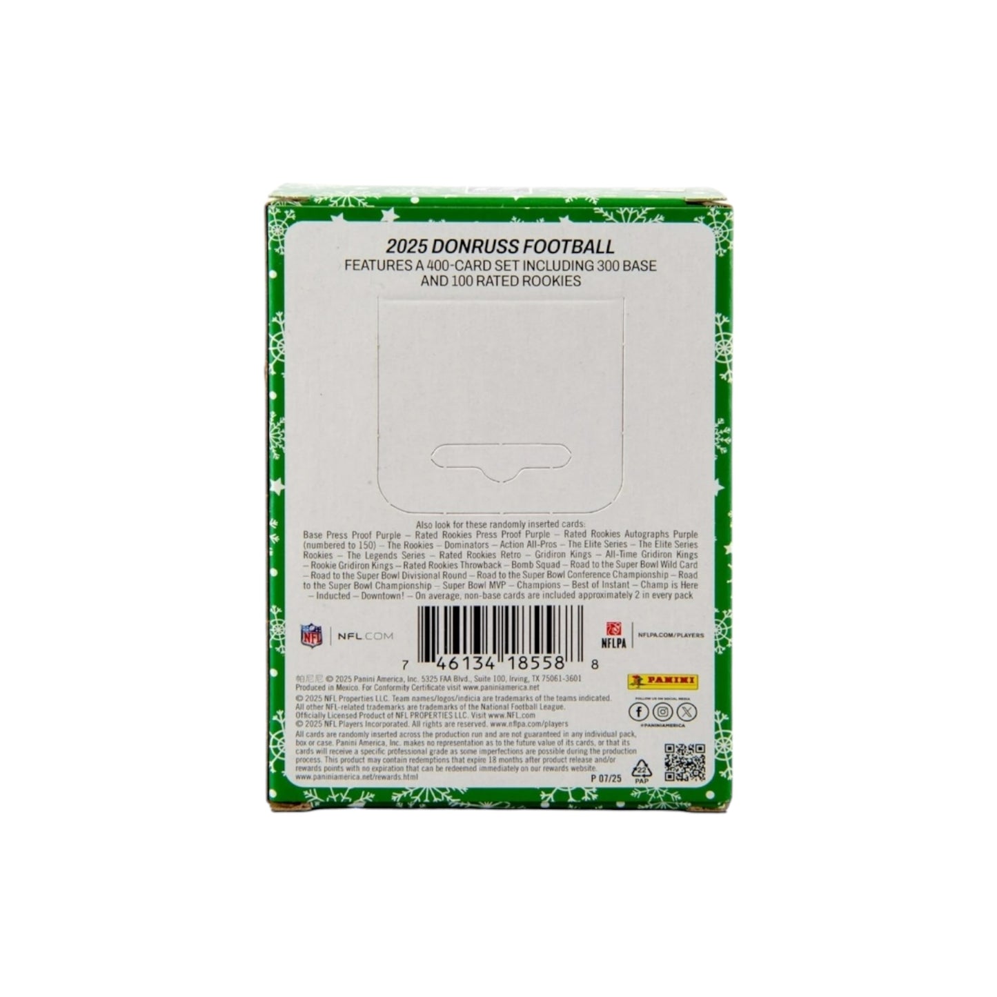 2025 Panini Donruss Football Trading Card Holiday Tin